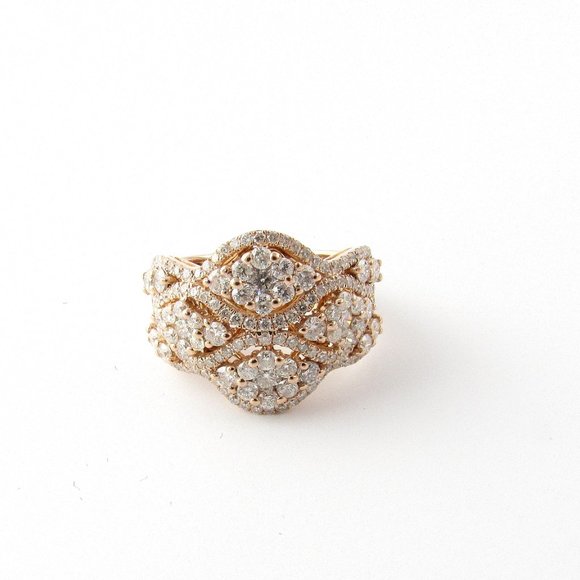 Vintage 14 Karat Rose Gold and Diamond Ring Size 7 #5200 - Picture 6 of 7